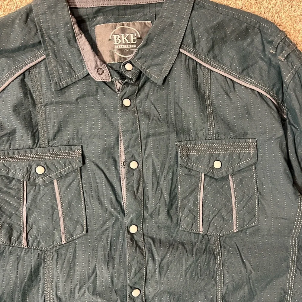 BKE Holt Pearl Snap Shirt Men’s Relaxed fit XL